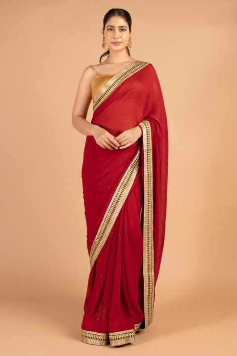 Red Georgette Sarees