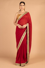 Red Georgette SareesDSC08993