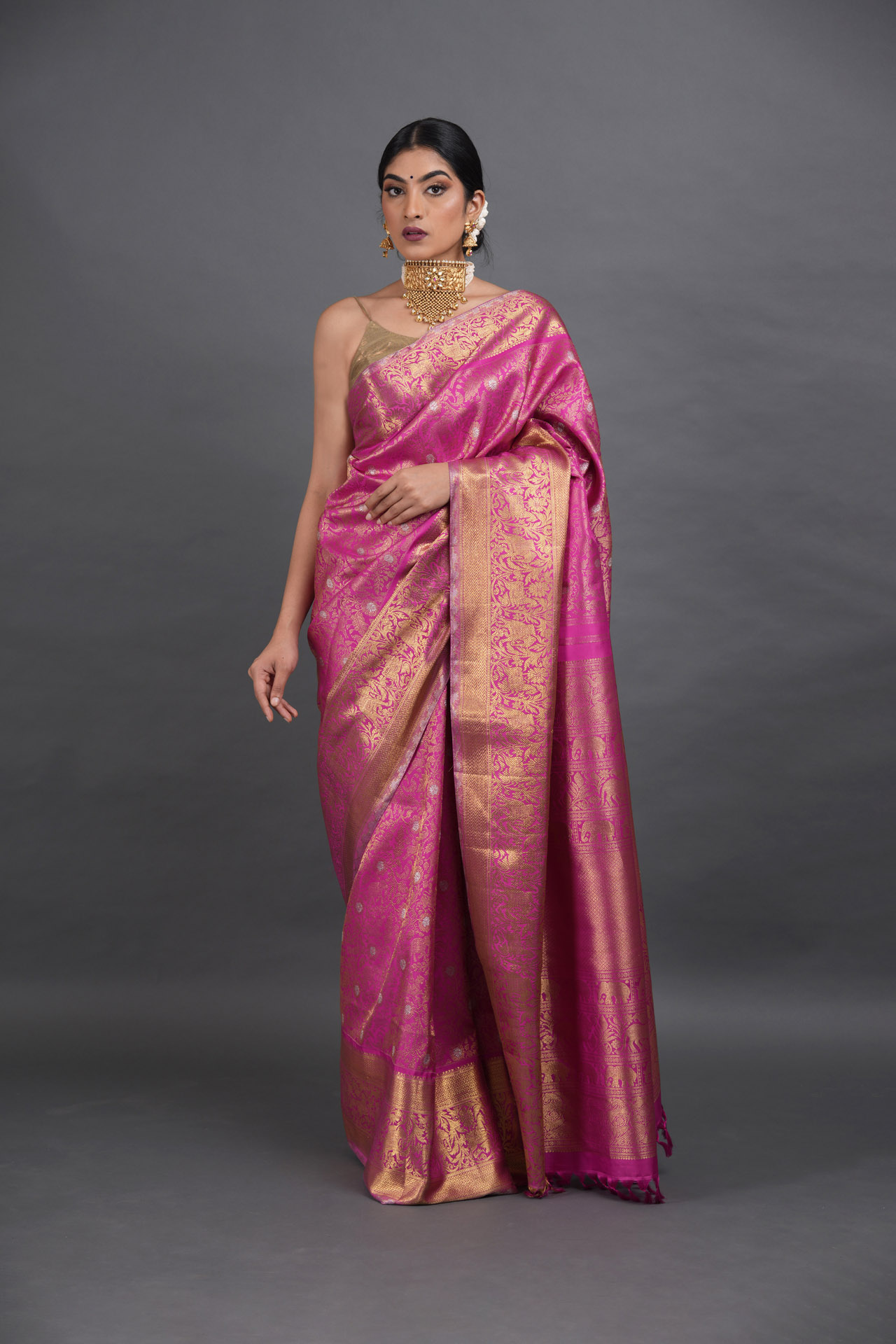 PINK SILK KANJEEVARAM SAREE