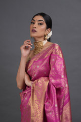 Pink Silk Kanjeevaram SareeADL00818