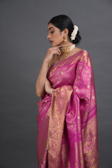 Pink Silk Kanjeevaram SareeADL00819