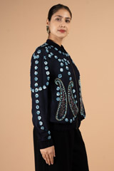 Navy Party Wear JacketDSC03705