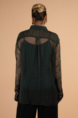 Green Floral Chiffon ShirtDSC03701
