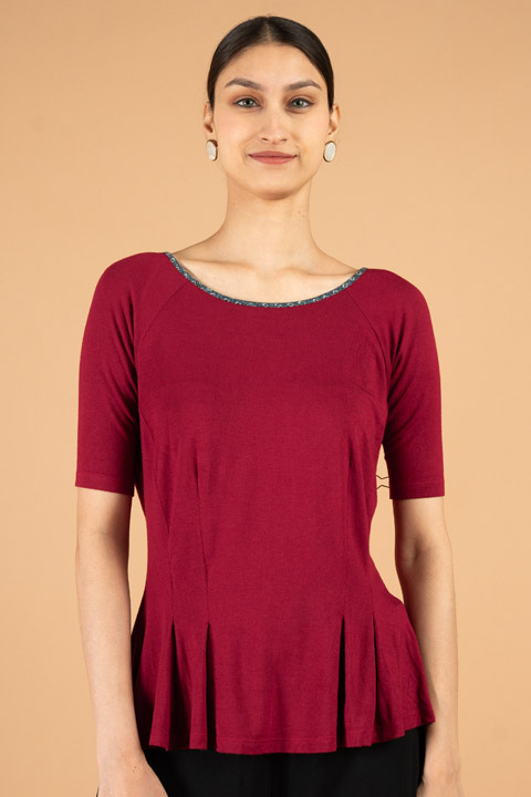 Maroon Play-It-Up Top
