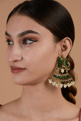 Minakari And Pearls Earrings