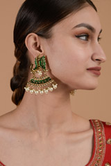 Minakari And Pearls Earrings_DTR3286