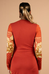 Rust Zip-It-Up Bodycon DressDSC03752