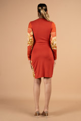 Rust Zip-It-Up Bodycon DressDSC03753