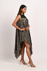 Black Printed Flared KurtiDSC_3398