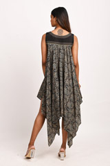 Black Printed Flared KurtiDSC_3413