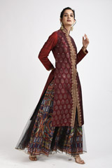 Red Embellished Jacket_SUB0986