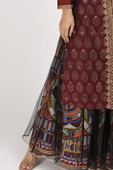 Red Embellished Jacket_SUB0987