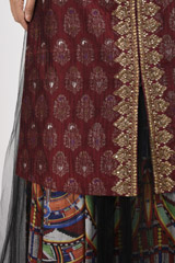 Red Embellished Jacket_SUB0991