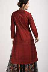 Red Embellished Jacket_SUB0993