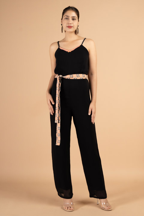 Black Strappy Jumpsuit
