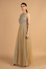 Beige Flared GownDSC01455