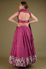 Magenta Embroidered Top Bottom SetDSC03095