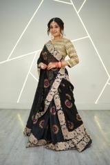 Black Embroidered Lehenga
