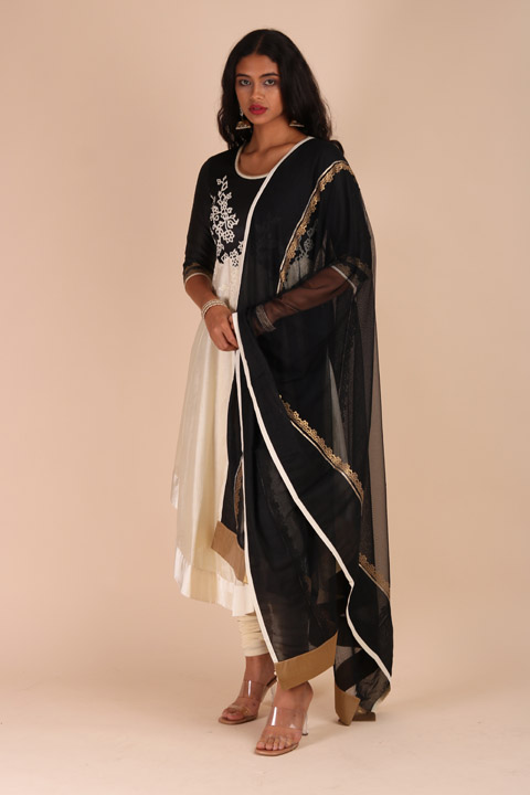 Ivory Anarkali Suit