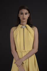 Yellow Draped Gown_DTR9763