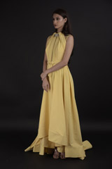 Yellow Draped Gown_DTR9767