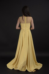 Yellow Draped Gown_DTR9771