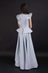 Blue Ruffle Gown_DTR9801