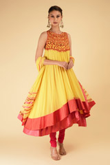 Yellow Anarkali Set
