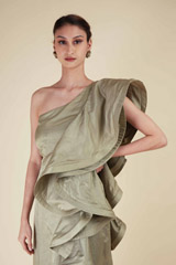 Green Ruffled DressDSC07071