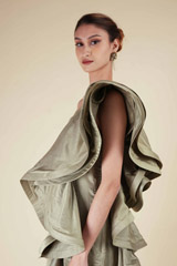 Green Ruffled DressDSC07075