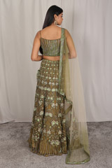 Green Hand Embroidered LehengaIMG_5746