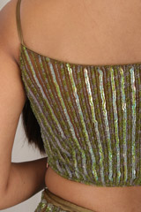 Green Hand Embroidered LehengaIMG_5748