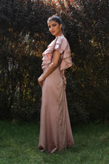 Ruffled  Gown With Hand EmbroideryIMG_0383