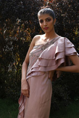 Ruffled  Gown With Hand EmbroideryIMG_0385