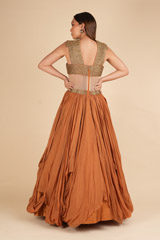 Beige Taffeta Silk GownDSC01766