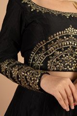 Black Gota Embroidered LehengaDSC01157