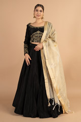Black Gota Embroidered Lehenga