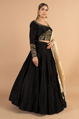 Black Gota Embroidered LehengaDSC01162