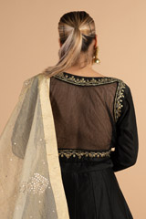 Black Gota Embroidered LehengaDSC01165