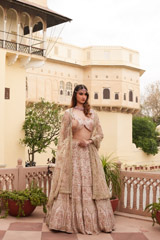 Pink Embroidered LehengaDSC05077