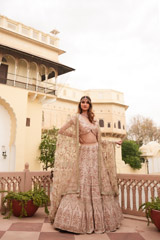 Pink Embroidered LehengaDSC05086