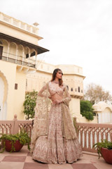 Pink Embroidered Lehenga