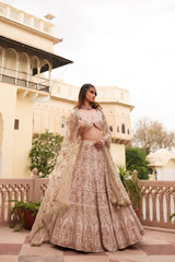 Pink Embroidered LehengaDSC05104