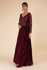 Wine Dori Work GownDSC08038