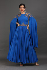 Royal Blue Cape Gown3840_video