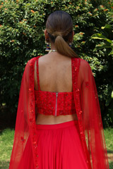 Red Embellished LehengaIMG_0545