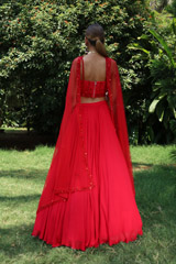 Red Embellished LehengaIMG_0548