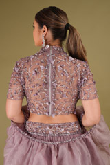 High Neck Collar Blouse LehengaDSC08922