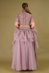 High Neck Collar Blouse LehengaDSC08924