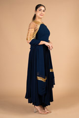 Navy Blue Shoulder Tassel GownDSC08237